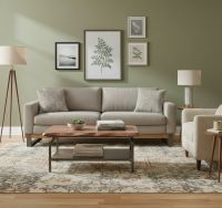 Natural Contemporary Coffee Table: Some lifestyle images are created with AI for visualization purposes. Crafted from natural solid wood, each piece is unique and will vary.