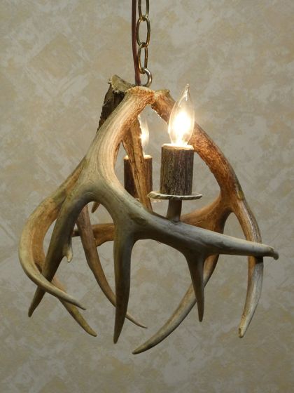 Two Light Whitetail Chandelier