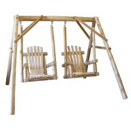 Double Chair Log Swing