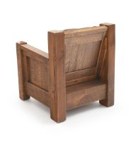 River Rustic Barnwood Lounge Chair - Antique Barnwood Finish