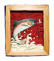Leaping Trout Wood Art