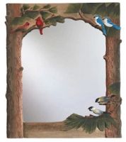 Rustic Forest Birds Mirror