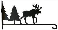 18" D Wrought Iron Moose Decorative Plant Hanger