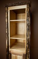 Close Up of upper linen closet section