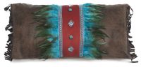 Turquoise Feather & Diamonds Pillow (sold separately)