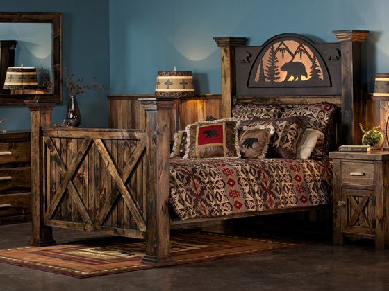 BARNWOOD BEAR SILHOUETTE BED