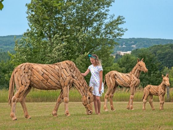 Rustic Driftwood Horses