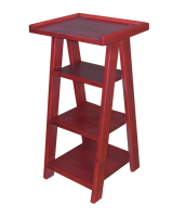 Rustic Ladder Telephone End Table - Rouge Finish