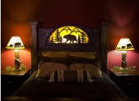 Barnwood Bear Silhouette Headboard