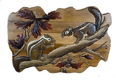 Chipmunk Buddies Wood Wall Art