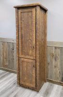 Olde Towne Rustic Log Linen Closet in Barnwood Lager