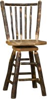Rustic Hickory Stick Back Barstool
