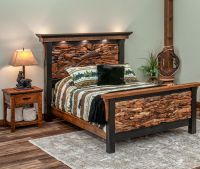 Ebony Edge Faux Stone Stacked Bed