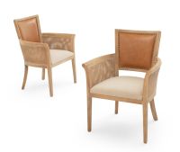 Modern Natural Upholstered Cowhide Dining Chair