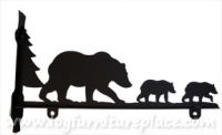 Wrought Iron Bear Family Sign Bracket