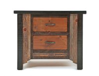 Western Woods 2 Drawer Reclaimed Barn Wood Nightstand