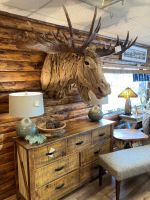 Rustic Driftwood Moose Head Mount
