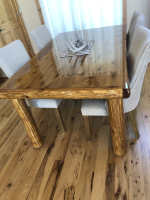 Cedar Lake Solid Wood Log Dining Table