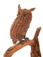 Rustic Driftwood Resting Owl