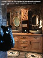 Timber Haven Vanity--Honey Amber finish