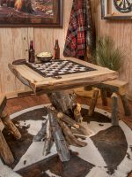 Aspen Log Checkerboard Table
