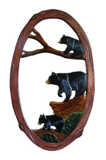 Black Bear Family Mirror