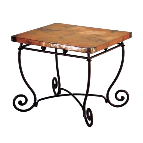 Bola Hammered Copper End Table