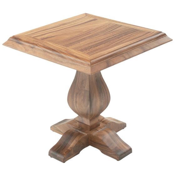 Refined Rustic Wood Square End Table shown in Golden Walnut