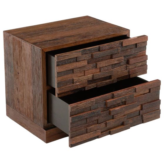 Soft Modern Reclaimed 2 Drawer End Table