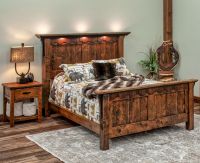 Rustic Barnwood Panel Bedroom Set