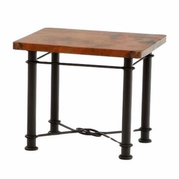 Knotted Hammered Copper End Tables
