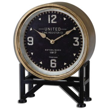 Shyam Vintage Brass Table Clock