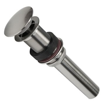 1.5" Non-Overflow Brushed Nickel Bathroom Sink Pop-Up Drain
