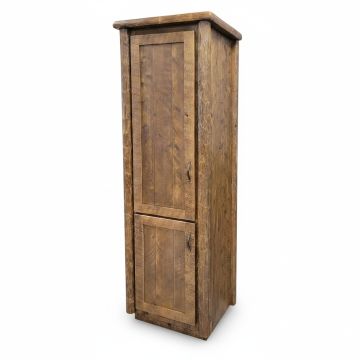 Olde Towne Rustic Log Linen Closet in Barnwood Lager