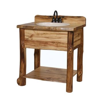 Aspen Log Open Vanity