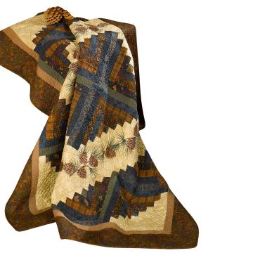 Cabin Raising Pine Cone Throw