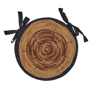 Wood Slices Hooked Chair Pad