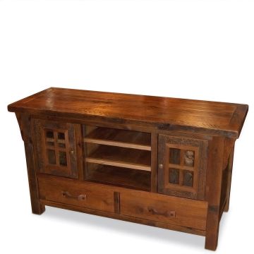 Stony Brooke Rustic Reclaimed Barn Wood Entertainment Center