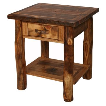 Homestead Ridge One Drawer Aspen & Barn Wood Nightstand