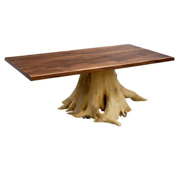 Black Walnut Book-Matched Slab Dining Table 