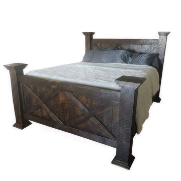 Rustic Barn Door Bed-