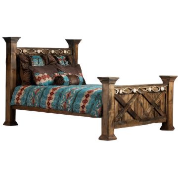 Antler & Barnwood Bed