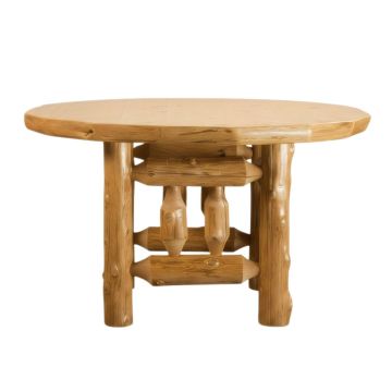 Cedar Lake Round Log Dining Table 