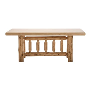 Cedar Lake Deluxe Solid Wood Log Dining Table
