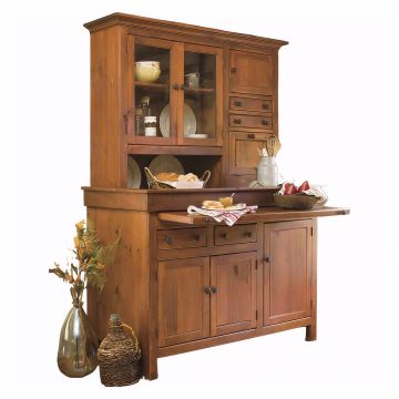 Antique Farmhouse Hoosier Cabinet - Pine Finish