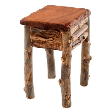 Aspen & Redwood Rustic Cabin End Table