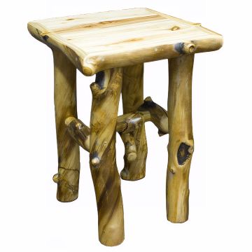 Aspen Lodge Log End Table