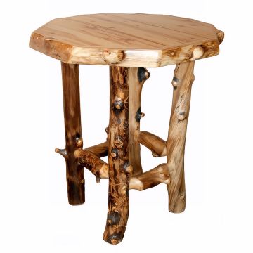 Aspen Lodge Log Pub Table