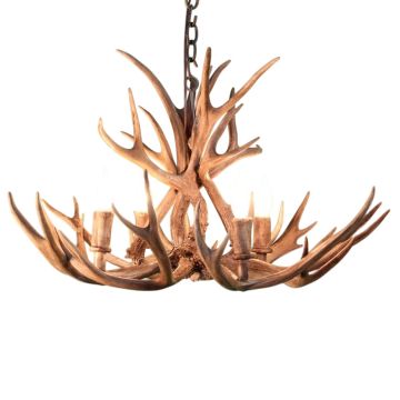 4 Light Mule Deer Antler Chandelier