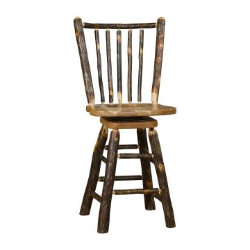 Rustic Hickory Stick Back Barstool